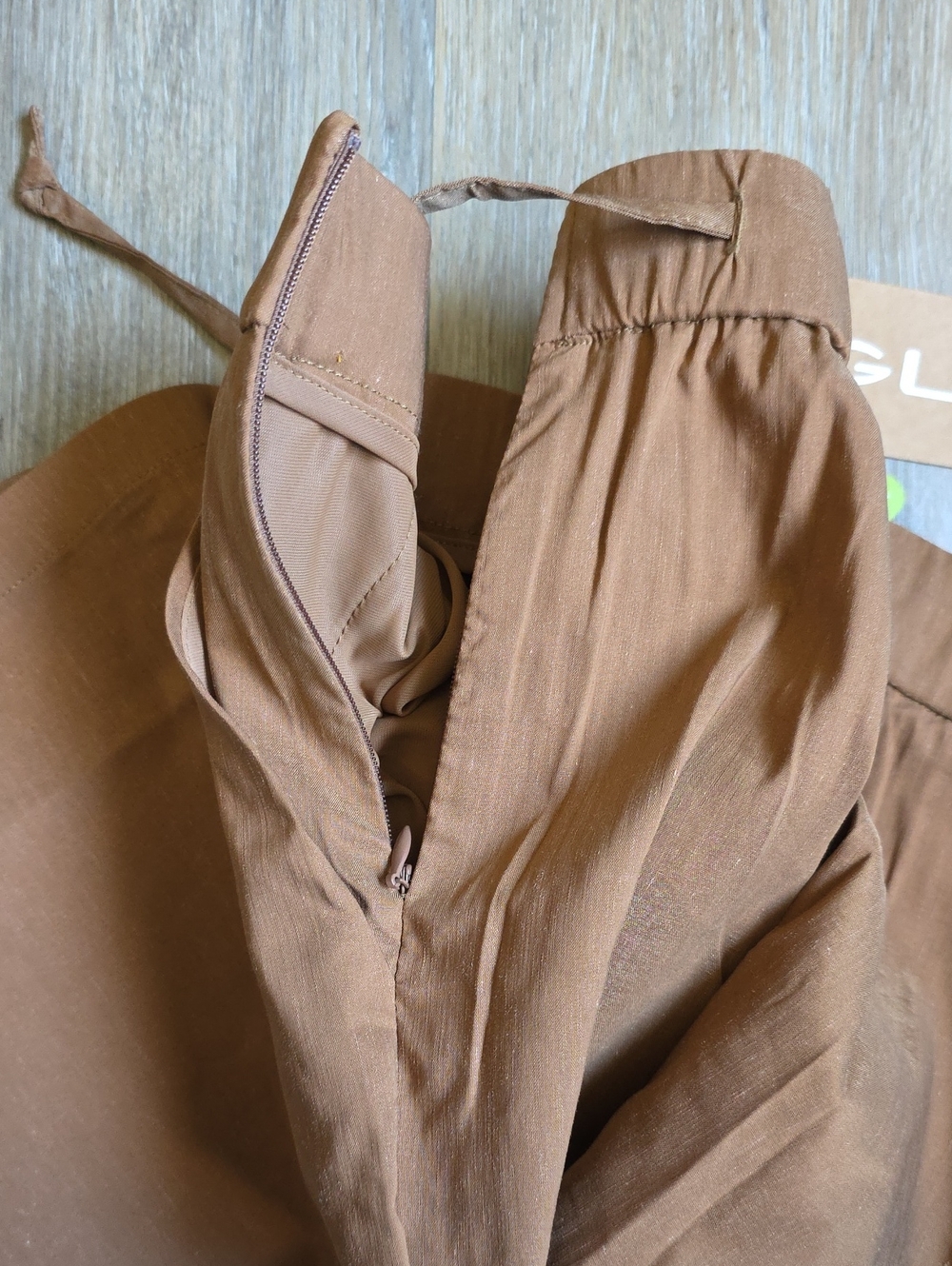 OGL Wide Leg Drawstring Pants — Brown - Picture 12 of 16